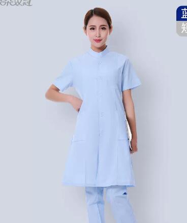 Medical Lab Gown - Doctor Uniform Summer Gown Blue Dentistry