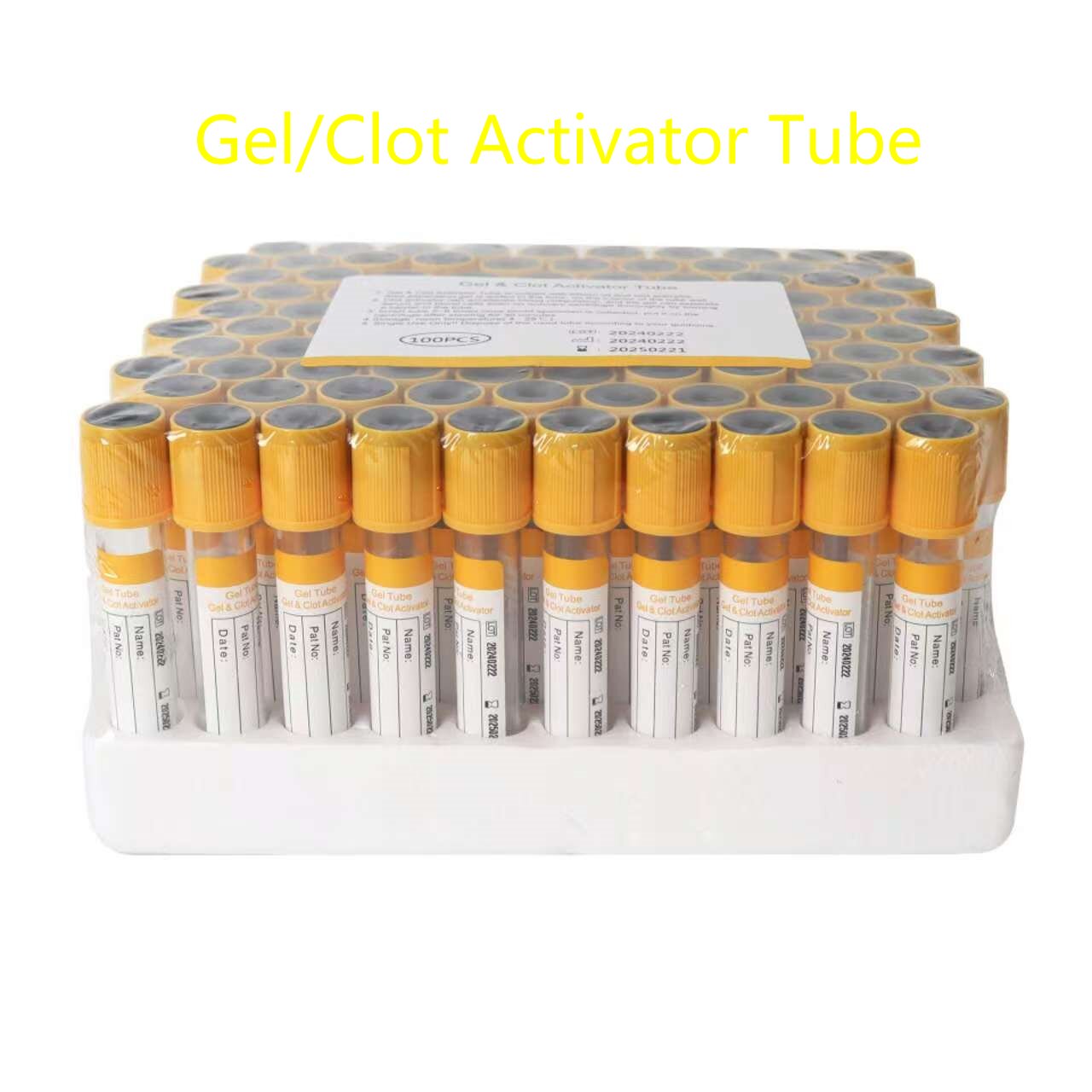 Blood Collection Tube - 100unit 3ml 5ml 10ml Disposable Vacuum