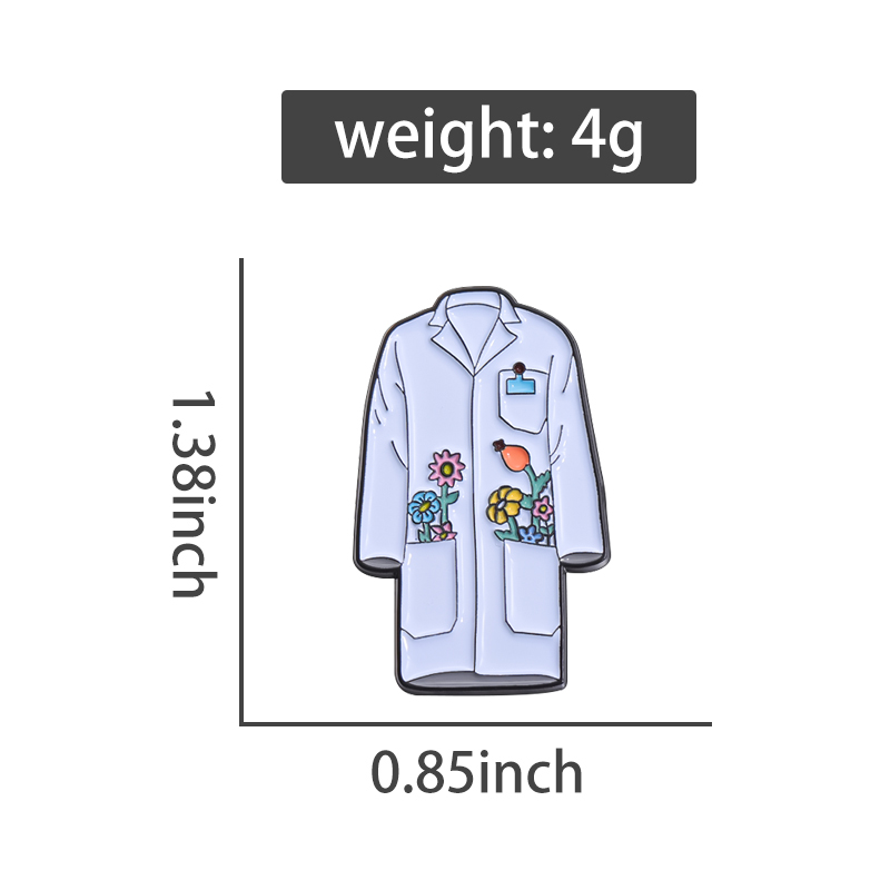Floral Lab Coat Enamel Pins Cu - Medical Lab Logo 评论和价格