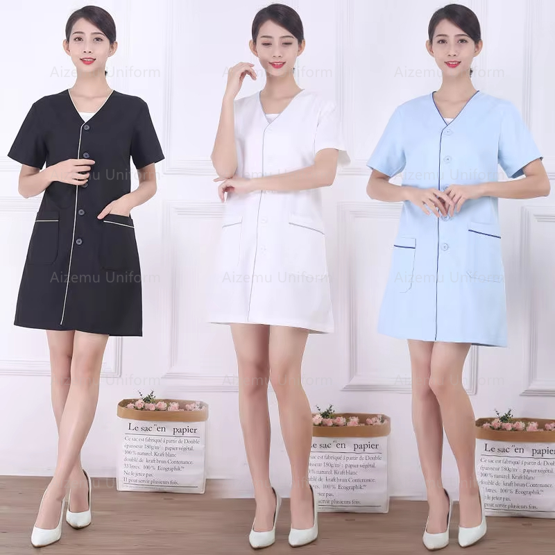 Black Beautician tops short be - Medical Lab Logo 评论和价格