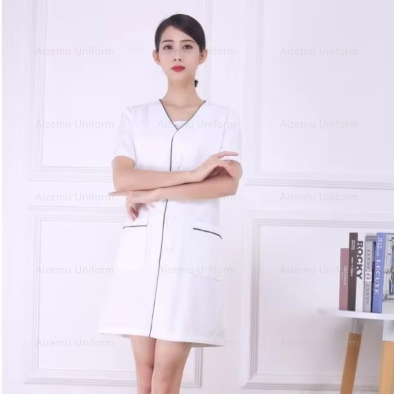 Black Beautician tops short be - Medical Lab Logo 评论和价格