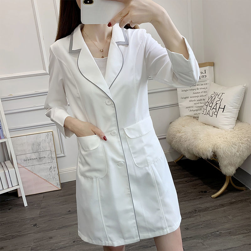 white short beauty uniform dre - Medical Lab Logo 评论和价格