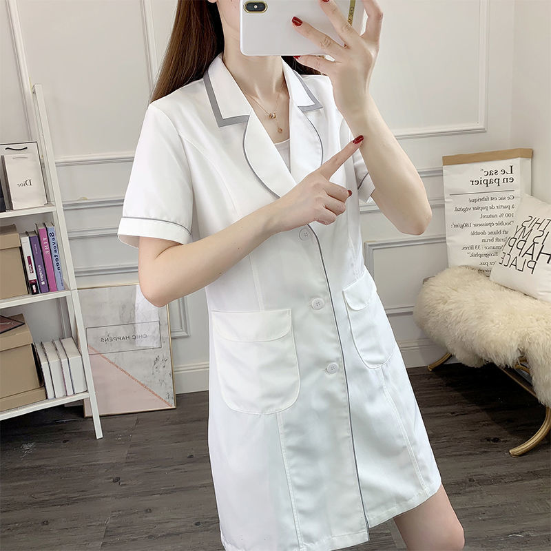 white short beauty uniform dre - Medical Lab Logo 评论和价格