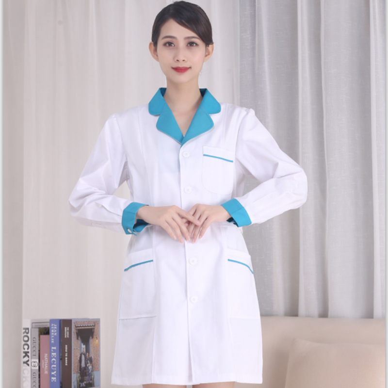 White Nurse Uniforms Short Sle - Medical Lab Logo 评论和价格