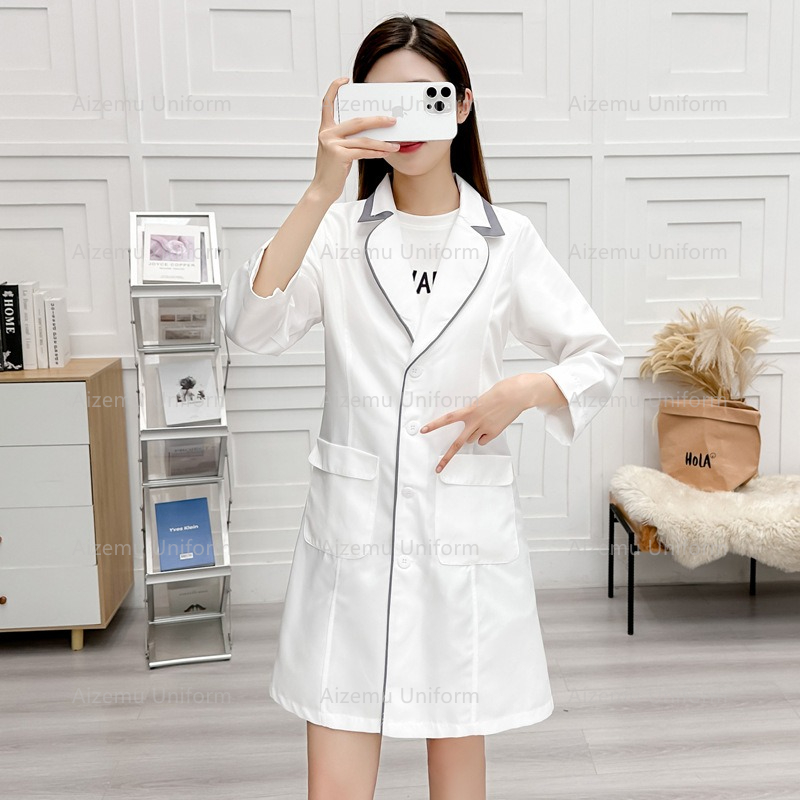 black beauty uniform with beau - Medical Lab Gown 评论和价格