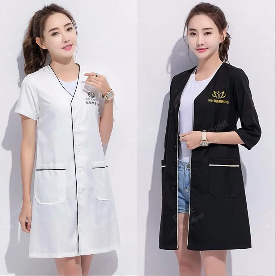 beauty uniform beautician Cust - Medical Lab Logo 评论和价格
